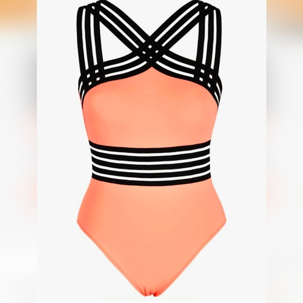 Hilor Women's Tummy Control Swimsuits Slimming One Piece Bathing Suits Front Cro